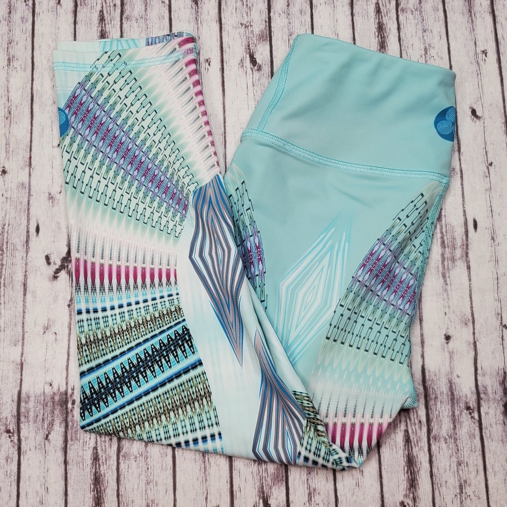 Luna Jai Leggings Pants Yoga Cropped Sea Foam XS